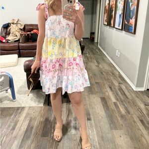 Floral Patchwork Mini Dress